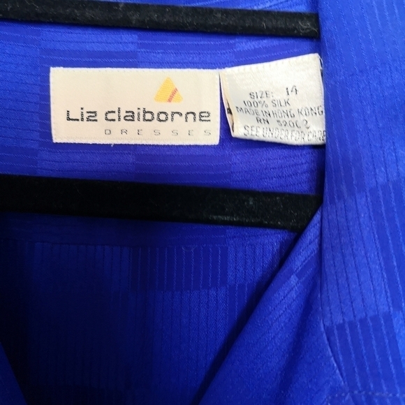 Neo-vintage Royal Blue Drop Waist Silk Satin Checker Board Balloon Skirt Dress - Picture 7 of 15